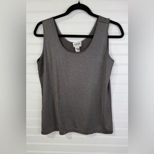 Chico's Travelers women’s Metallic Gray/green Tank Top. Chico’s size 1 (8/M)